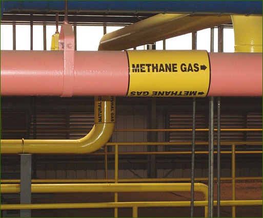Landfill gas to brick kiln