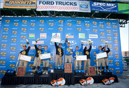 hown are all the winners (L to R): Nick Miller – SPEC MIX TOUGHEST TENDER; Aaron Cooke (Tender) and Justin Jakubisin (Mason) – 3rd Place; Gustavo Soriano (Tender) and Leif Reints (Mason) – Champion; Scott Tuttle (Mason) and Brian Tuttle (Tender) – SPEC MIX TOP CRAFTSMAN; and Filipe Orfao (Mason) and Manuel Oliveira (Tender) – 2nd Place.