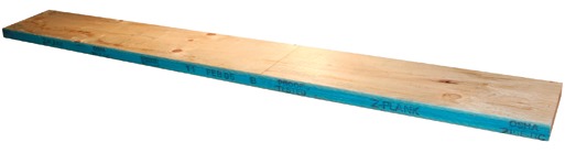 LVL scaffold plank that has third-party inspection stamp, OSHA compliant stamp, date and proof testing