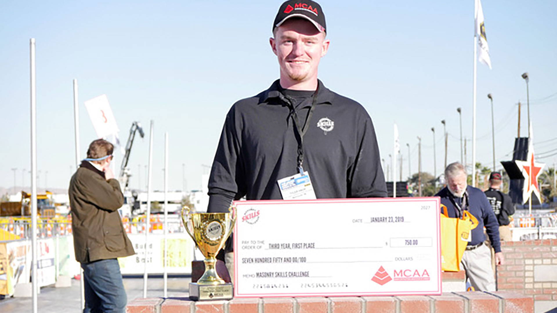 Tyler Hack, 2019 Masonry Skills Challenge Third Year winner