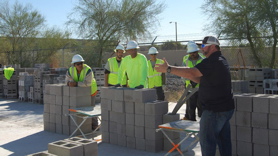 Shown are participants in the Arizona Masonry Guild/ Arizona Masonry Contractors Association’s Tender Training Program.