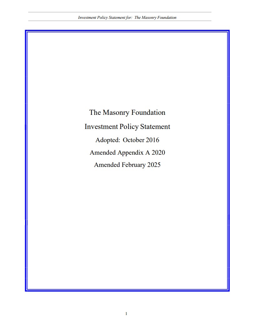 Investment Policy
